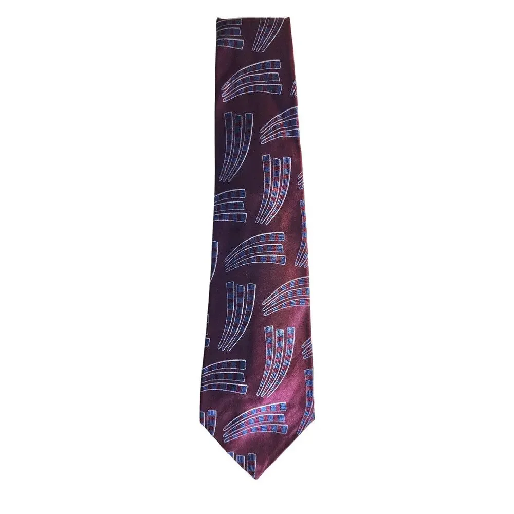 Polo Ralph Lauren Men's Tie 100% Silk Hand Made in USA Burgandy